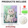 5D DIY Frameless Pearl Painting Little Fat Cat Pattern Painting Kit Suitable for Home Living Room Bedroom and Other Wall Decoration Art Paintings