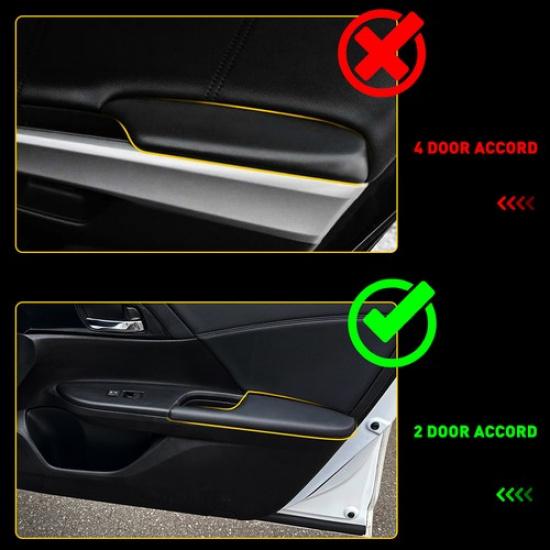Fits 2008-2012 For Honda Accord Coupe RH Right Side Door Panel Armrest Black