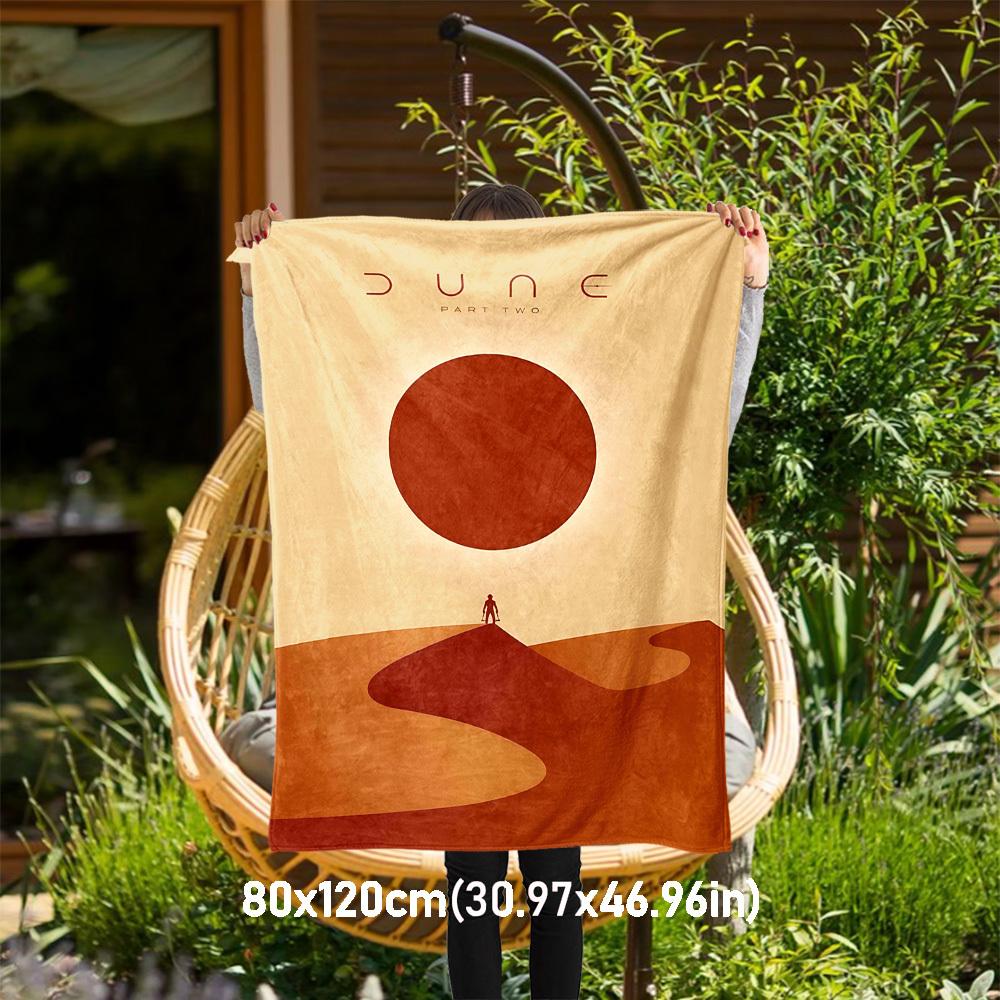 

1pc Dune Part TwoOutdoor Flannel Blanket Soft Plush Decor for Picnics, camping,Bedroom, Playroom, or Lunch Breakn1213A 80x120cm(31x47inch)