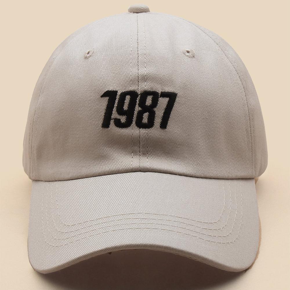 New Unisex Fashion Number 1987 Peaked Hats Korean Design Hats Baseball Cap Outdoor Street Casual Sun Hat  Sun Caps