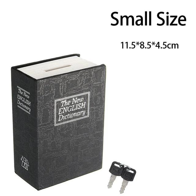 Hjem Bok Safe Nøkkel Lås Type Høy kvalitet Hemmelig bok Skjult Safe Safe Metall Stål Simulering Klassiske bøker Pengeboks Myntbank