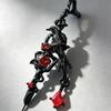 Crystal Ear Pin Red Ear Stick Vintage Rhinestone Thorn Piercing Earring  Subculture Wear