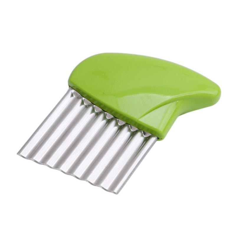 Nerezový kráječ bramborových lupínků, těsta, zeleniny, ovoce, vrásčitý kráječ, nůž na brambory, sekáček, hranolky