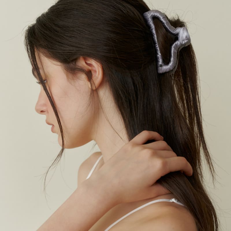 

KINDABABY basic middle hair claw - gray gray