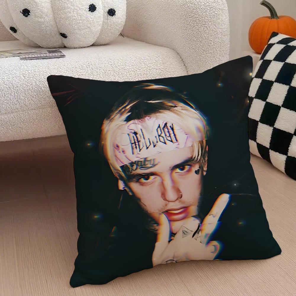 Emotional Rap Singer LLil PPeep Cushion Cover Throw Pillow Cover Hidden Button Durable Polyester Chair Cushion