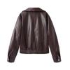 2024 Autumn/Winter Women's Street Fashion Faux Leather Lapel Jacket