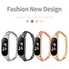 Novo design de corrente de cobre com pulseira de liga de zinco para xiaomi mi band 7 6 5 4 pulseira de relógio ajustável para miband acessórios de metal