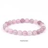 She Yao Natürlicher Kristallachat Tigerauge Armband - Modeschmuck mit einzelnen runden Perlen