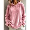 New Autumn and Winter Women's Long Sleeved Gold Velvet Solid Color Hooded Casual Hoodie Loose Top
