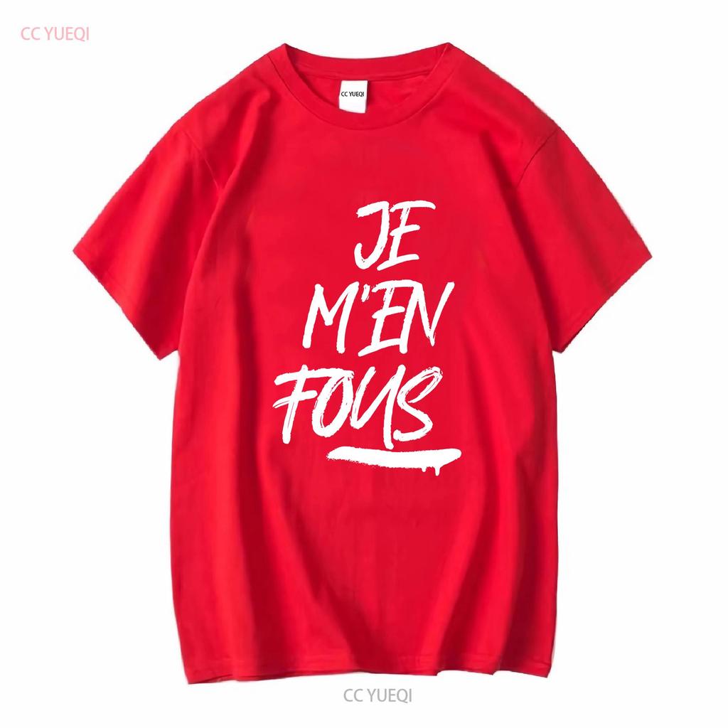 T Shirt je m'en fous zadig long or short sleeves vintage Washed homme Slightly fashion Stylish Top For Everyday Wear streetwear