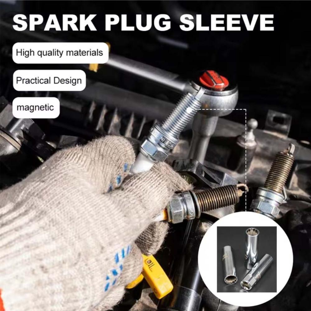 Uniwersalny klucz nasadowy do świec zapłonowych, mocny magnetyczny 12-kątny cienkościenny 14mm 16mm narzędzie do demontażu i konserwacji świec zapłonowych