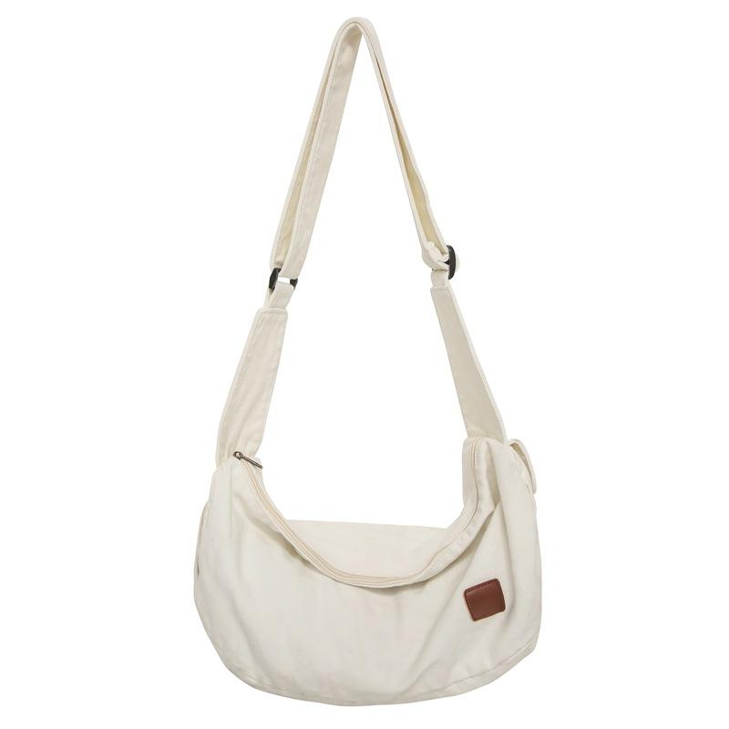 Bags niche lazy wind messenger bags women's casual versatile commuter shoulder bags men's class travel canvas bags