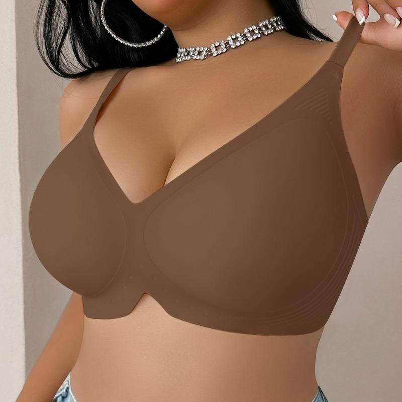 Seamless Plus Size Women Anti Sagging Gathering Bra For Big Bust