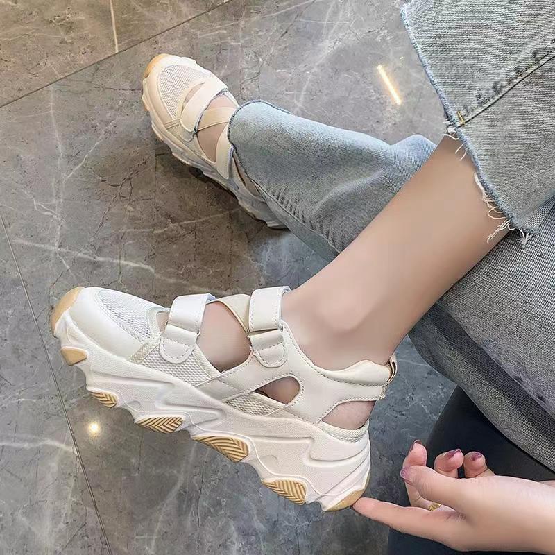 Tendance Été Nouveau Sports Loisirs Femmes Chaussures de Plage Running tendance Baskets à Plateforme Sandales Semelle Épaisse Maille Sandales