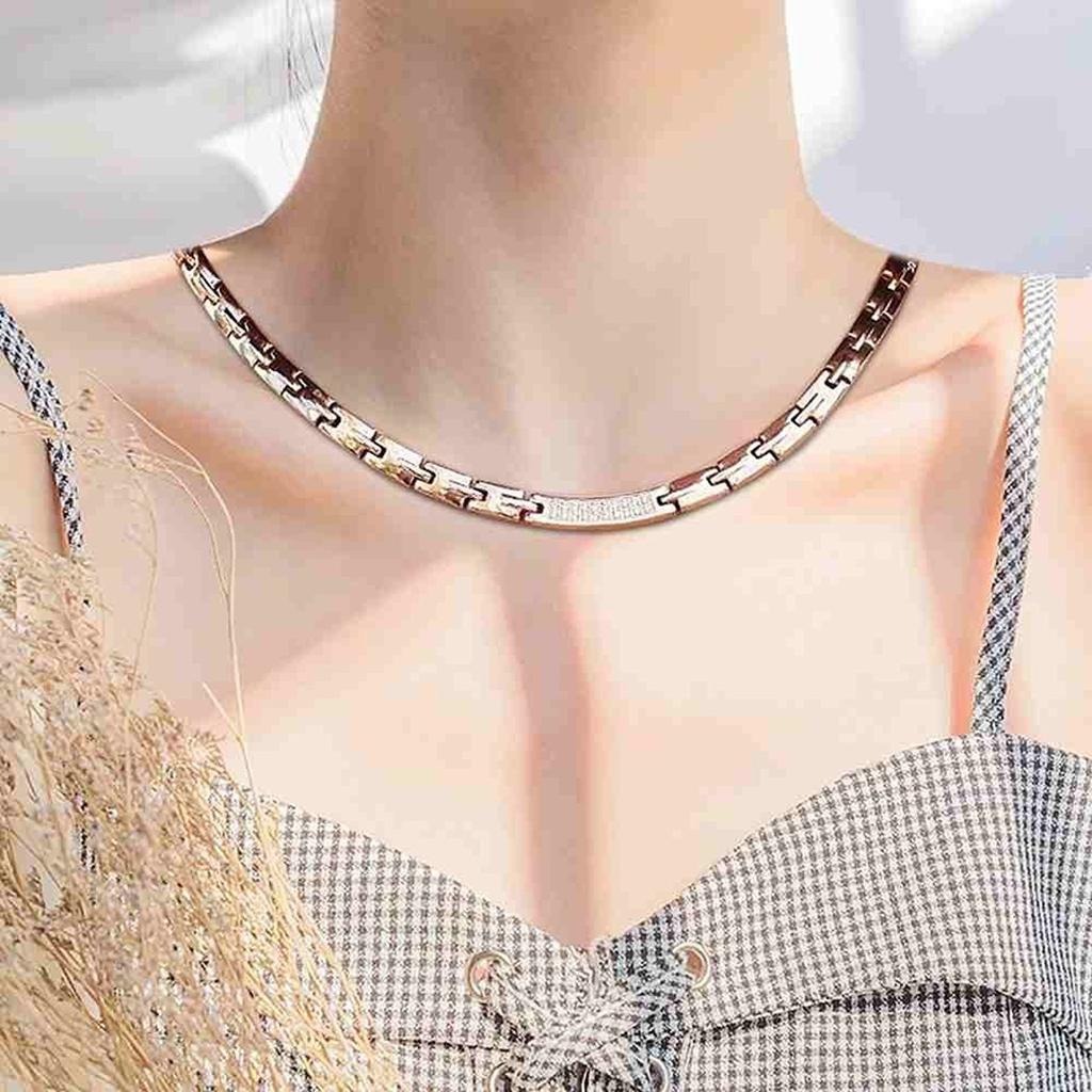 Cherish Germanium Necklace in Pink Gold, a Great Christmas Gift for Men and Women