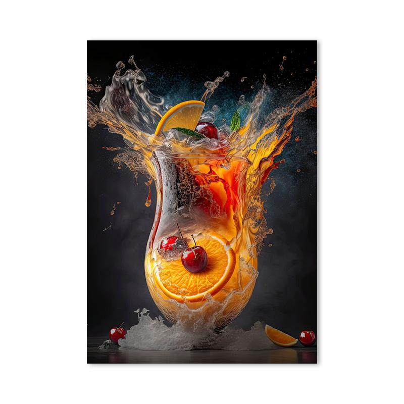 Abstract Colorful Cocktail Exploration Rendered Posters Prints Bar Painting Wall Art Pictures for Restaurant Drinking Room Decor