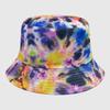 Neutral Summer Tie Dye Printed Fisherman Hat Outdoor Breathable Hat Sunshade