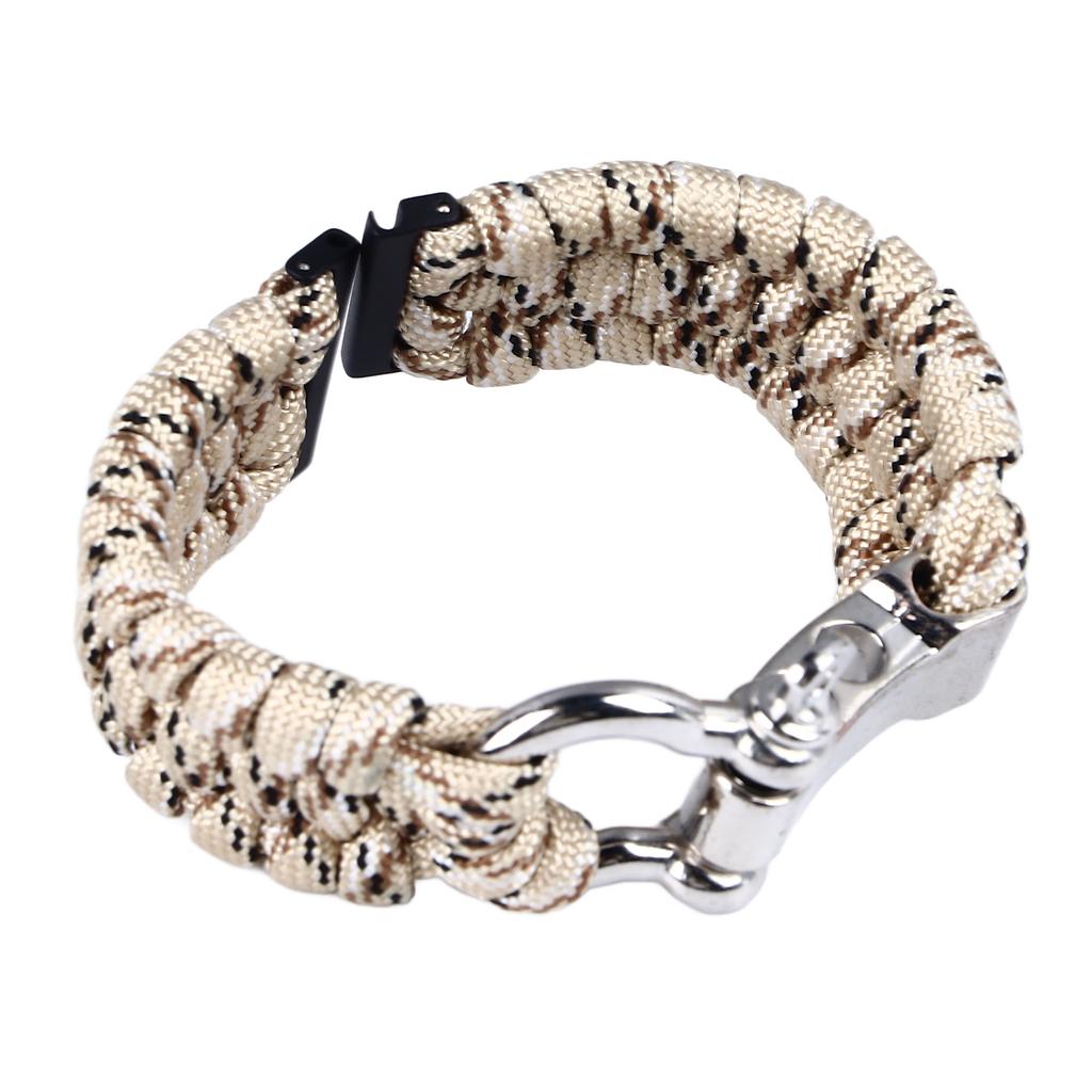 Replacement Watch Strap Watch Woven Band Nylon Paracord Woven Handmade Watch Strap for Suunto 7 9 D5i 24mm Desert