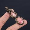 Rhodochrosite Jewelry, 999 Copper Wire Wrapped Pendant, Handmade Gemstone Jewelry Pendant, For Memorial Day