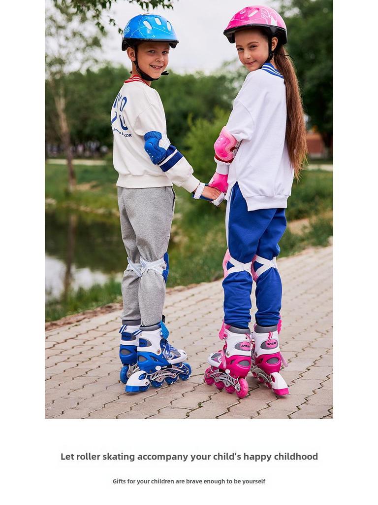 Children's Adjustable Flashing Roller Skates for Boys and Girls