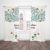 Ramadan Mubarak Printed Curtains 2-Piece Polyester Set for Bedroom   Living Room Study Decor   Islamic Festival Window Treatment