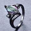 Vintage Bohemian Mystery Topas Regenbogen Ring Hochzeit Party Ringe für Frauen