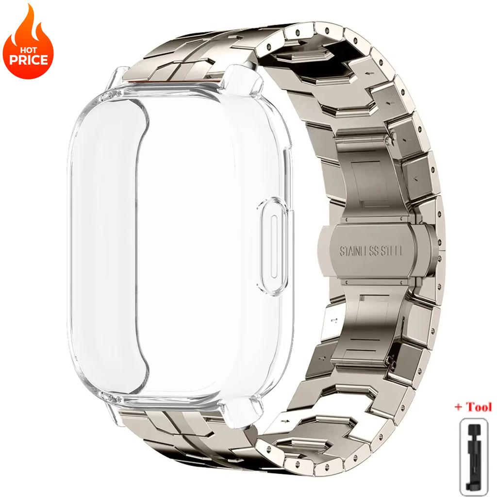 Carcasă+Curea Pentru Redmi Watch 5 Active Husa Moale din TPU Pentru Xiaomi Redmi Watch 5 Lite Brățară Metalică de Lux Brățară din Oțel Inoxidabil