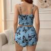 Conjunto de pijama suave de 2 piezas para mujer, conjunto de pantalones cortos sin mangas, conjuntos de ropa de estar por casa, pijamas, ropa de dormir