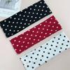 1 st Dam Elegant Söt Prickigt Tryck Elastiskt Tyg Prickigt Sportpannband, Lämpligt För Vardag, Träning, Löpning Svettabsorberande Hårband Huvudduk