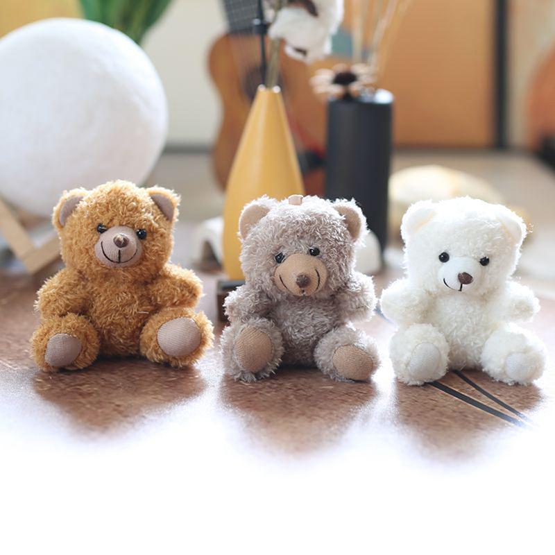 1 Piece Cute Sweater Bear Plush Pendant Toy Soft Stuffed Animal Small Bear Doll Keychain Lovely Birthday Gifts For Girl Boy