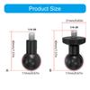 Plastic 17mm Ball Head Adapters 4pcs Feature 1/4 Inch Screw for 360 Degree Rotation Photography and Vehicle Use