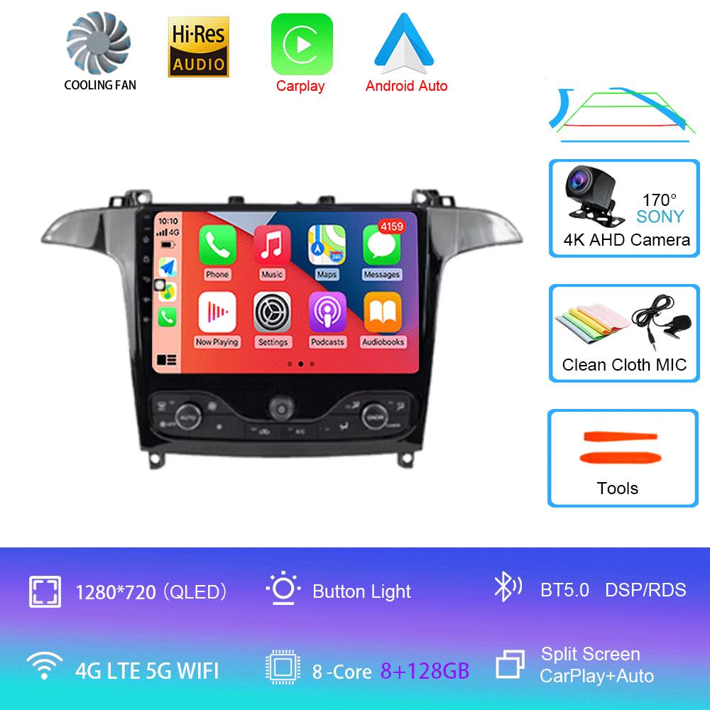 Android 14 Video Player For Ford S Max S-MAX 2006 - 2015 For Ford Galaxy 2014 Car Radio Car Multimedia GPS Radio Navigation DVD