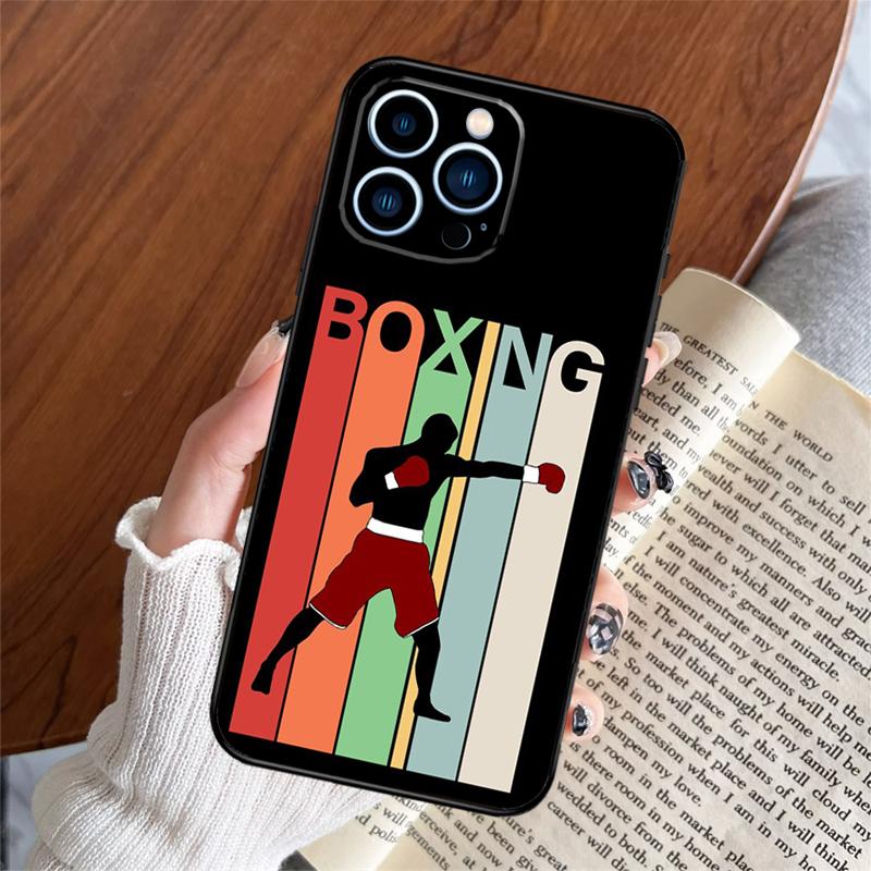 Boxing Art Phone Case For Apple iPhone 15 16 14 13 12 11 17 Pro Max Mini 17 Air 16e 16 Plus Back Cover