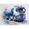 Watercolor Vehicle Car Semi Truck Anime Abstract Poster Canvas Painting Wall Art Pictures for Children's Room Home Decor