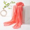 Spring & Summer Lightweight Sunscreen Shawl: Imitation Cotton-Linen, High-End Silk Gauze Scarf, Solid Color for Women