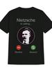 Men'S Funny Nietzsche Philosophy Meme T-Shirt The Call Is Coming But Your Phone Is Dead Slogan Casual Humorous Graphic Tee