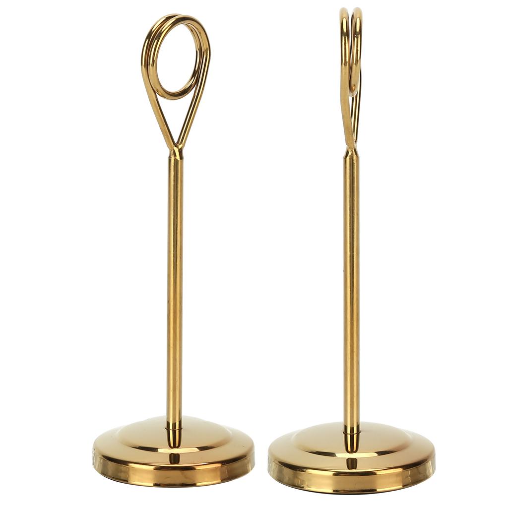 Table Number Holder Stainless Steel Durable Fade Resistant Lightweight Picture Clip for Hotel