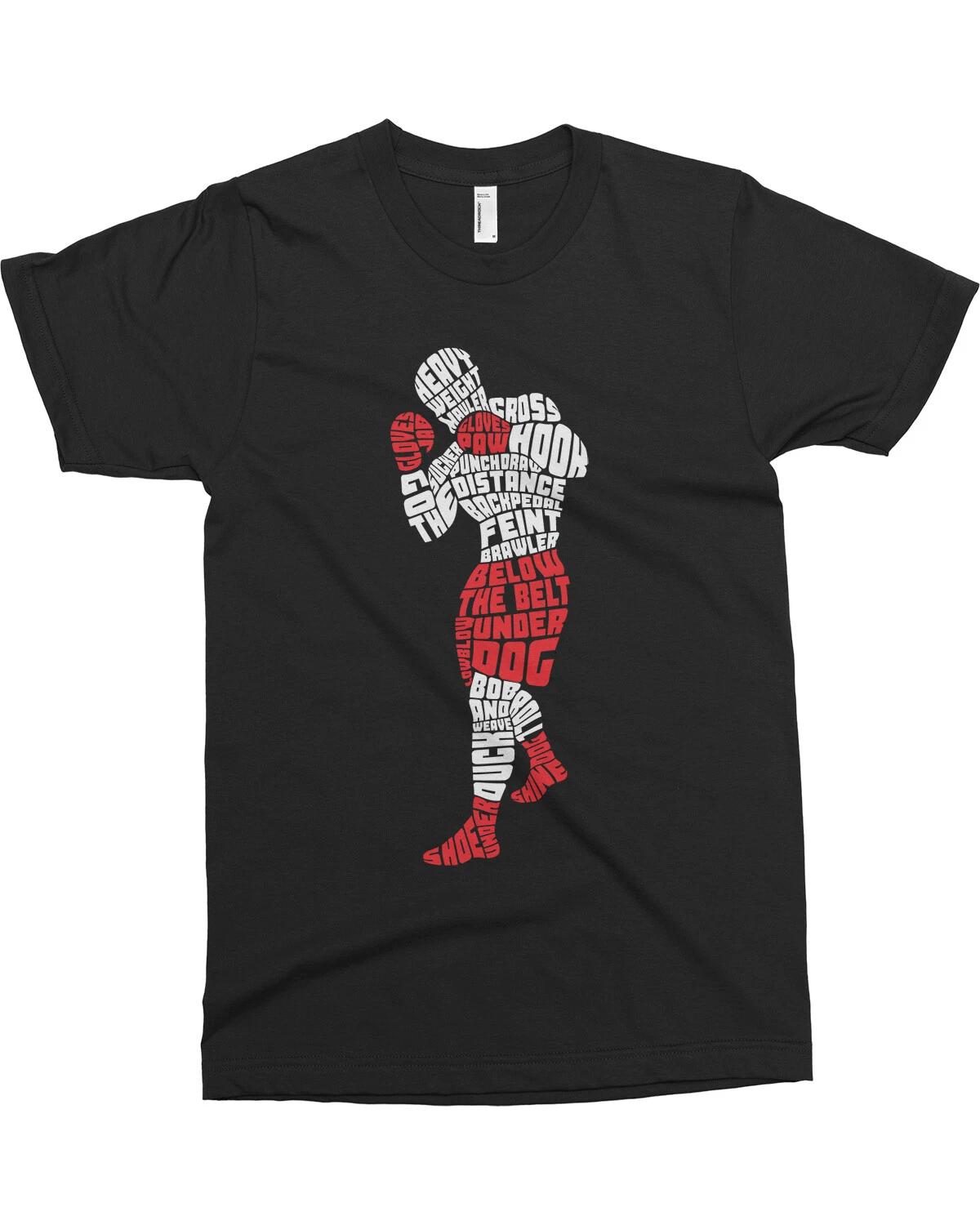 Boxing Typography Men s T shirt Boxer Sport S