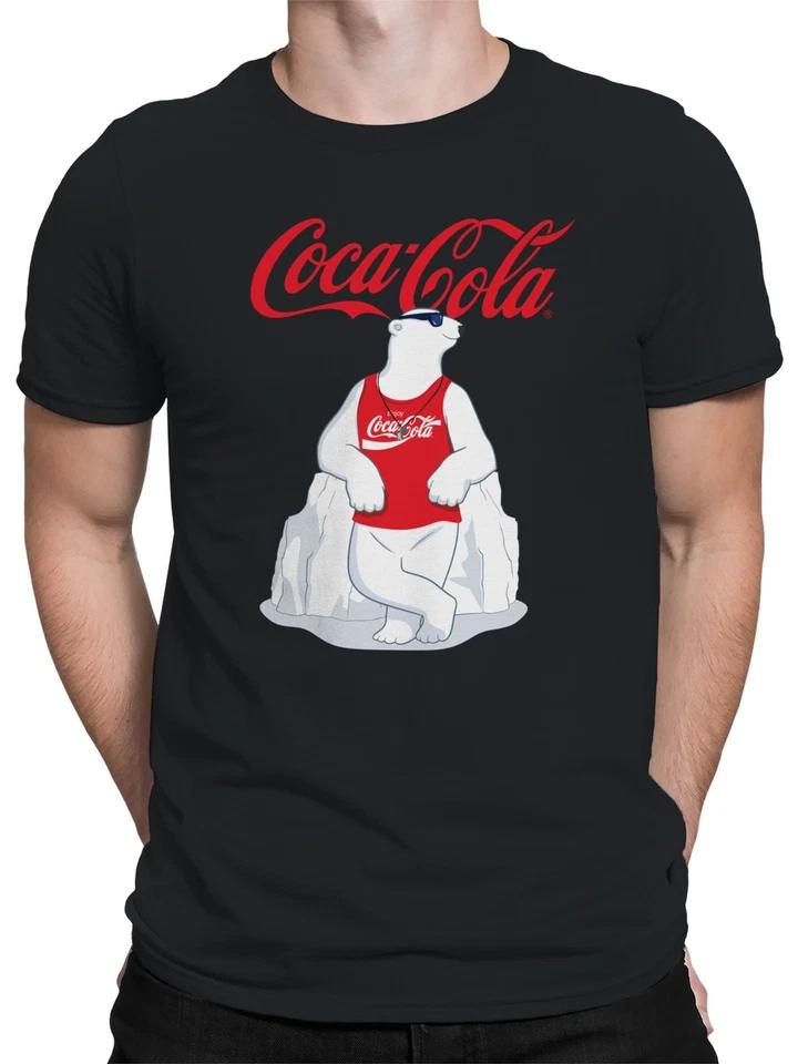 Officially Licensed Coca Cola Cool Polar Bear Design Men s T-shirt XL