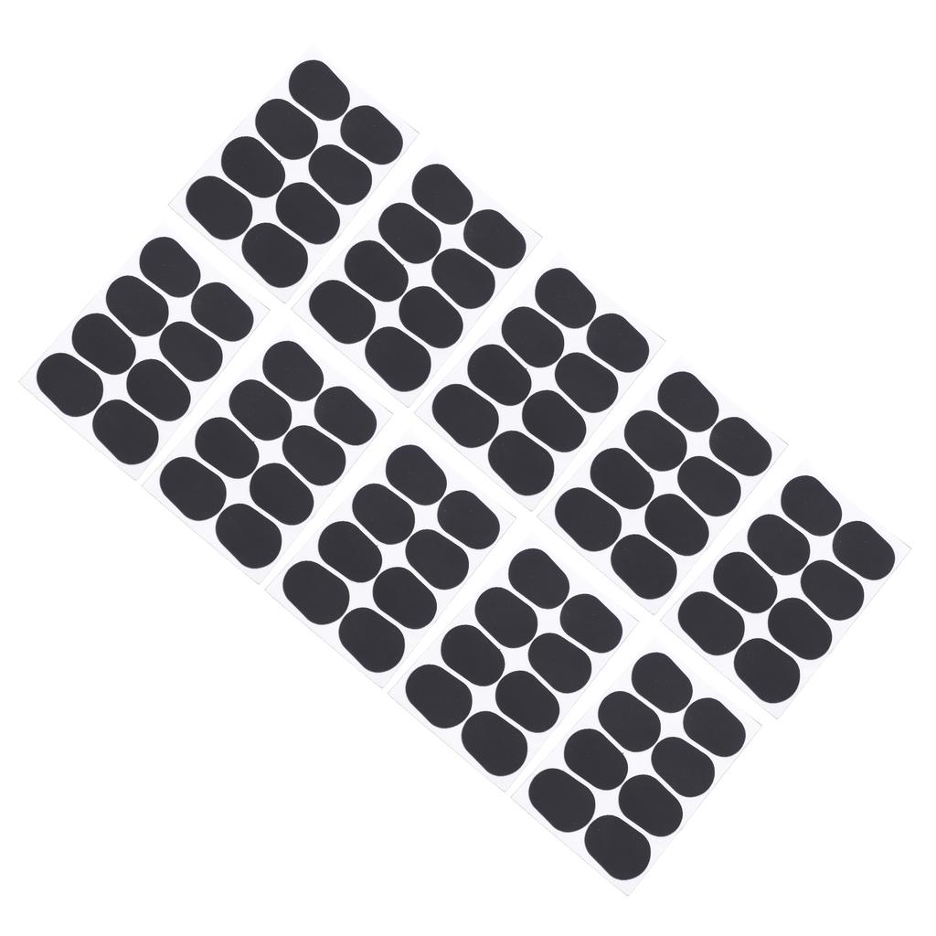 80Pcs Sax Mouthpiece Pad Silicone Black Cushion Patches Wind Instrument Accessories Thick 0.5mm
