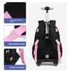 Zaino scolastico con ruote per bambine Set zaino trolley Con borsa per il pranzo Astuccio Valigie da viaggio Zaino trolley Zaino per studenti Borsa per libri