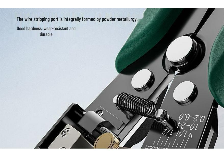 Electrician Multifunctional Wire Stripper & Cutter Pliers, Industrial Grade Crimping Tool