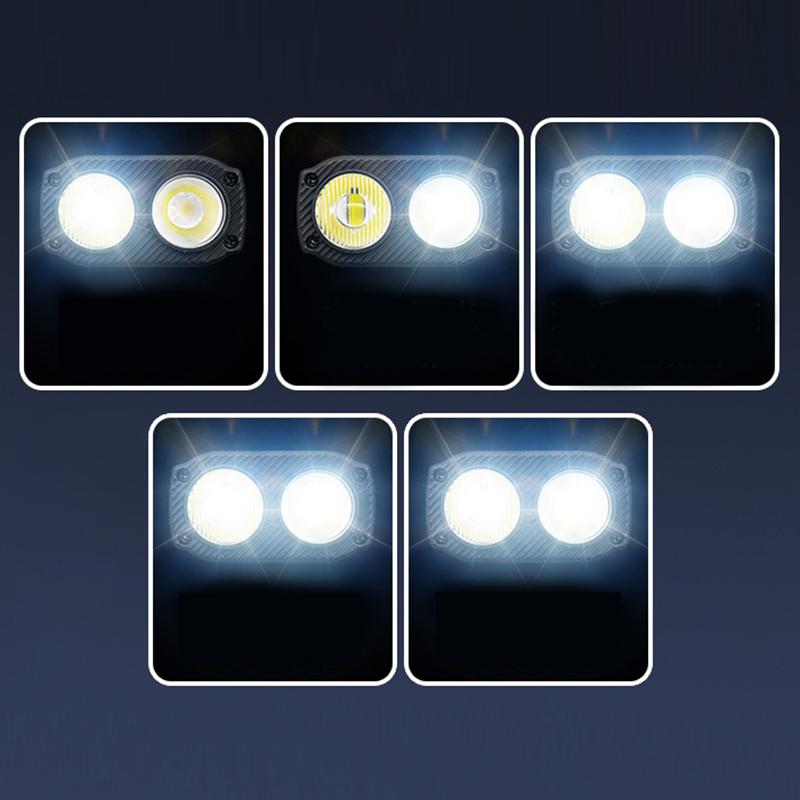 5 Modes Bicycle Front Lamp Type-C Rechangeable Bike Headlamp Bike Handlebar Headlight Power Display Cycling Accessories