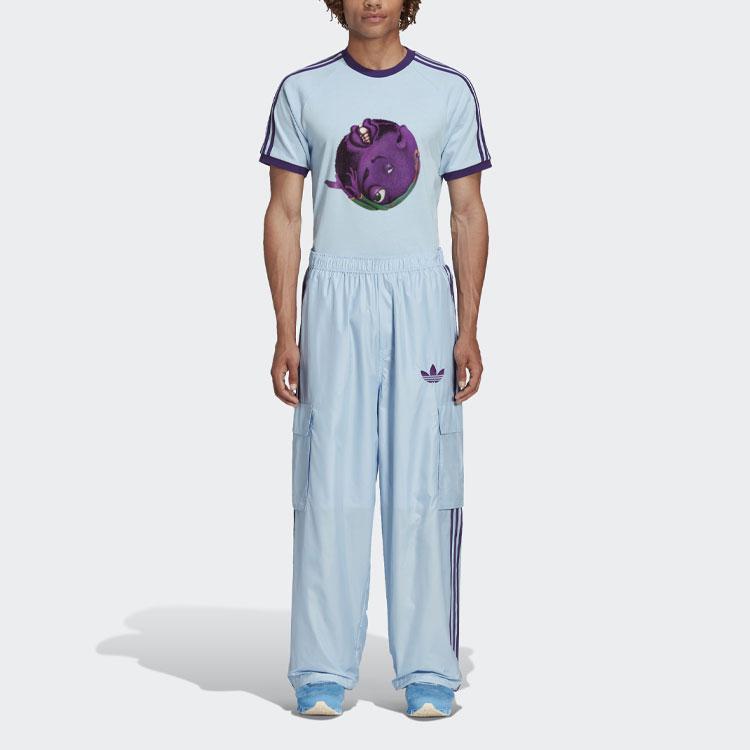 Adidas Originals Kerwin Frost Collaboration Cartoon Print Sports Short Sleeve T-Shirt Men Tops Powder-Blue HB7424