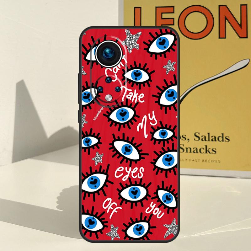 Lucky Eye Blue Evil Eye Print Case For Honor X8a X8b X9b X9a X8 X9 X9c 50 70 90 Lite Honor 200 Lite Magic 5 6 7 Pro Cover