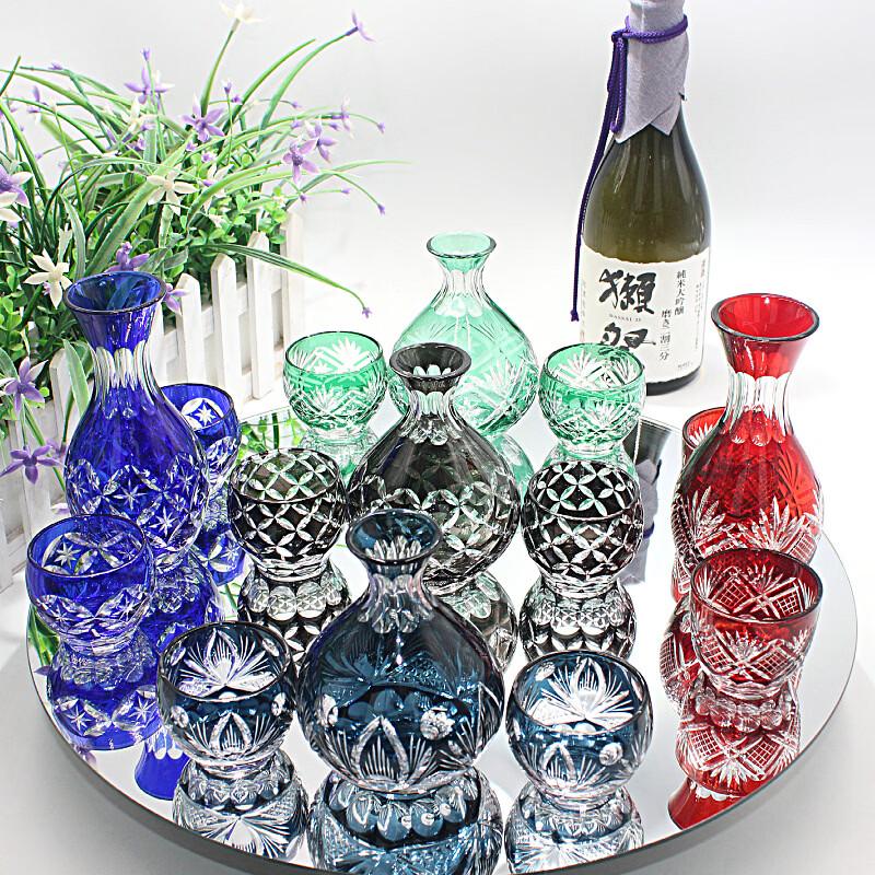 Edo Kiriko Handgeschnitztes Japanisches Sake & Spirituosen Glas