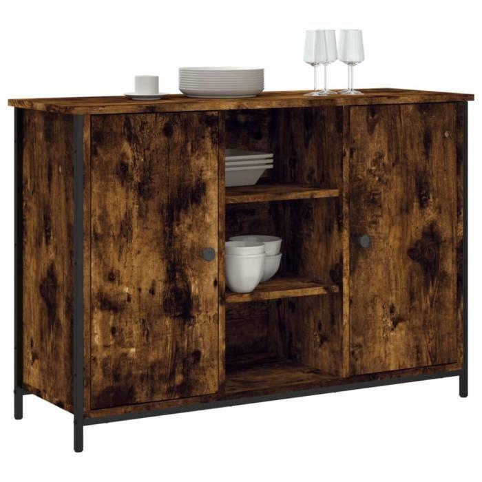 VidaXL Buffet Smoked Oak 100x35x70 Cm Engineered Wood 835516