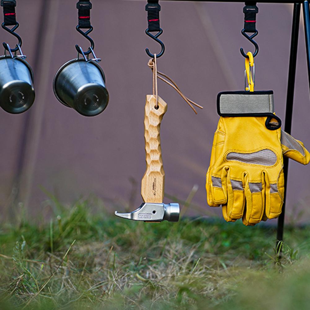 Martello Da Campeggio Multifunzione - Con Gancio, Alluminio, Per Picchetti Tenda (Blu)