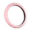 Leather Steering Wheel Cover Featurings Sparkling Rhinestones Studs for Enhanced Driving Comfort and Antislip