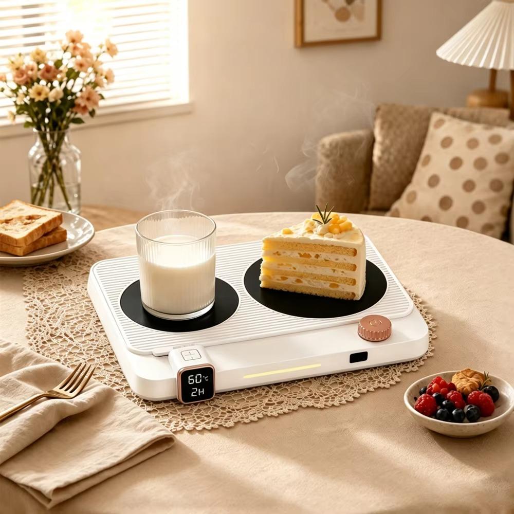Temperature Display Mug Warmer Adjustable Temperature Food Heating Plate Cup Heater Milk